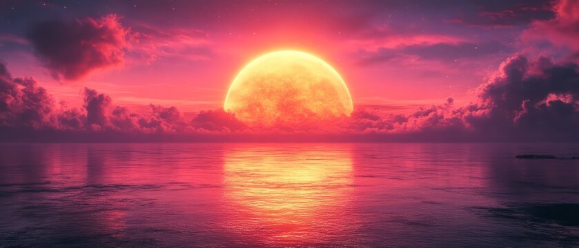 Retro background landscape 1980s style. Retro 80s sci-fi background city landscape. Futuristic background retro wave. Retro futuristic synth wave retro wave 80s styled night cityscape