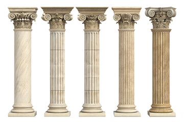 Ancient Greek Column in Classic Architecture Style