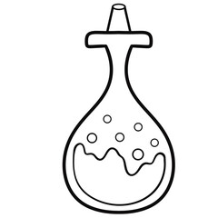 Halloween Potion Bottle | Hand-Drawn Line Art