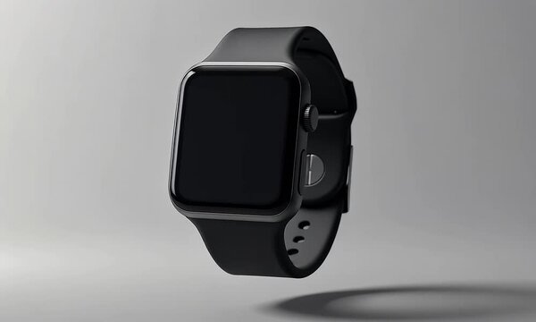 Sleek Black Smartwatch: Minimalist Design, Modern Technology