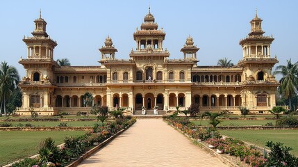 Naklejka premium Magnificent Palace of Bahawalpur: Architectural Marvel of Pakistan