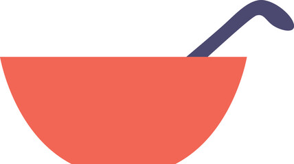 Porridge bowl with spoon vector illustration