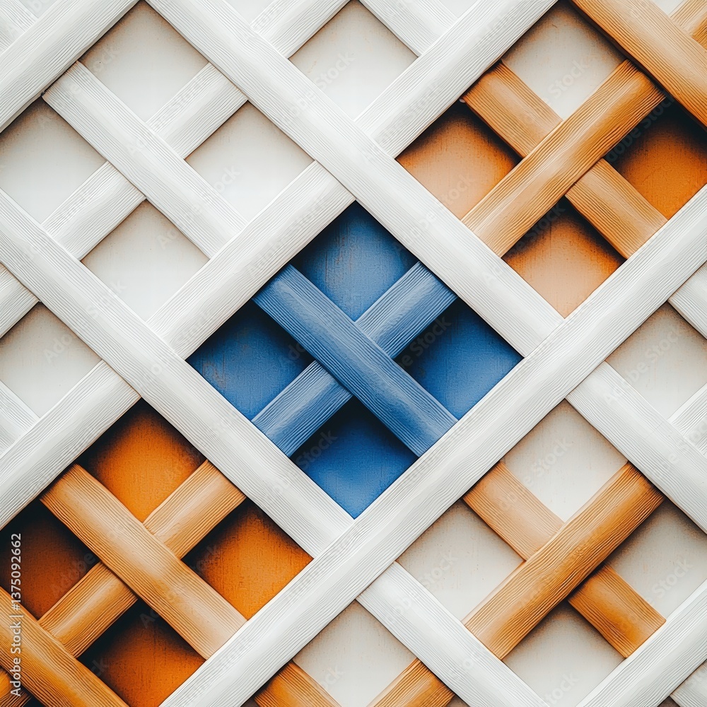 Poster an intriguing wall constructed of uniform squares forming a geometric and structured visual display