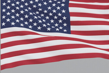 Fototapeta premium american flag on a gray background