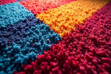 Fototapeta premium Abstract geometric carpet texture with vibrant colors , ornament, Texture