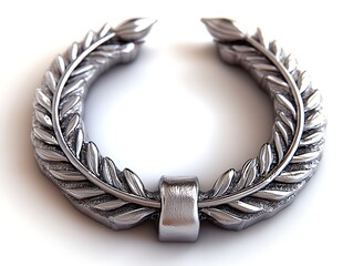 Silver Laurel Wreath Emblem.