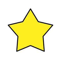 Illustration of a simple star, vector material.