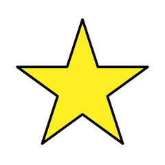 Obraz premium Illustration of a simple star, vector material.