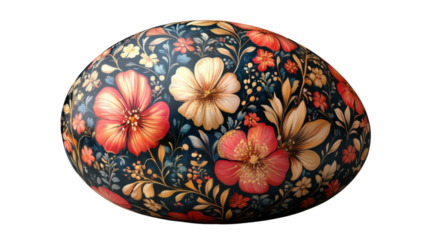 Beautiful Slavic floral Easter eggs isolated on white background, featuring intricate folk patterns and vibrant traditional designs, perfect for cultural celebrations, spring decor, and festive visual