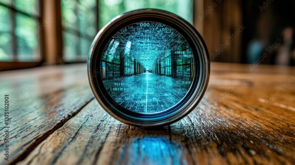 Poster digital lens: a glimpse into the binary world