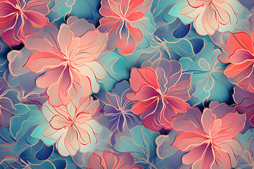 "Create a vibrant and detailed illustration of various garden flowers cut out in a whimsical style. Include a variety of flowers such as roses, daisies, tulips, and sunflowers, showcasing their unique