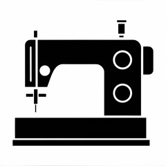 Simple Sewing Machine Icon silhouette Vector Illustration Design.