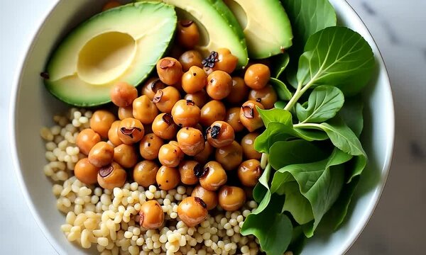 Delicious and Healthy Roasted Chickpea Avocado Bowl Recipe