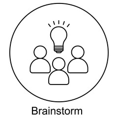 Brainstorm Icon, Unleashing Creativity The Power of Brainstorming, Innovate & Ideate Brainstorming for Success