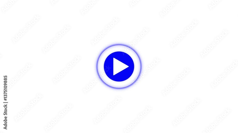 Poster video player button icon animation, music play button animation.play icon, video play icon for websi