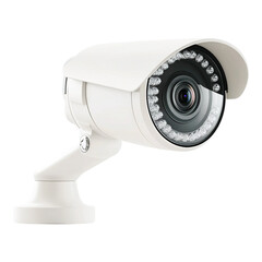 CCTV security camera isolated on transparent background.