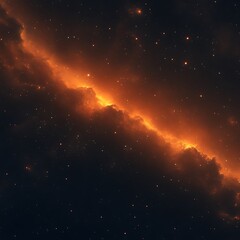 Fototapeta premium Orange nebula cosmic dust space background galaxy