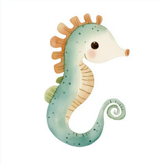 Sea horse watercolor