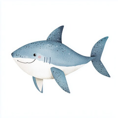 Obraz premium shark cartoon water color