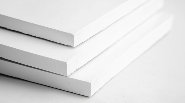 Close-up of three white rectangular boxes stacked on top of each other. the boxes appear to be made of a smooth, glossy material and are arranged in a horizontal line.