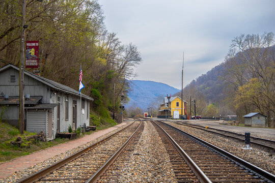 Historic train town of Thurmond, WV