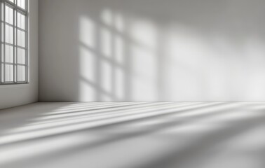 Obraz premium Empty Room Sunlight Shadows Interior Design