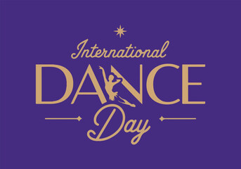 International Dance Day Vector Design - Dancer Silhouettes, Social Media, T-shirt, Sticker, Poster, Print Card, Animated GIF, Solid Colors, No Gradients, Vector Illustration
