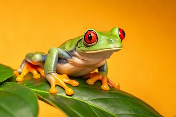 Obraz premium Red eye frog in the forest