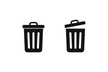 Trash bin icon. Dustbin, Trash, delete icon symbol