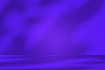 Wall interior background, studio and backdrops show products.with shadow from window color white and blue background for text insertion and presentation product	