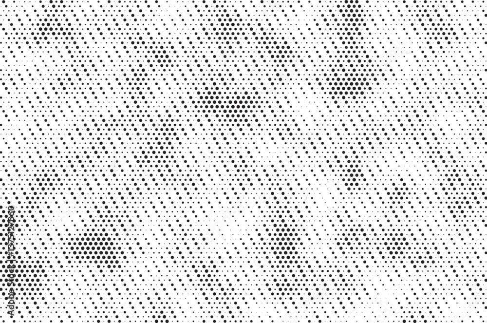 Aufkleber Halftone vector background. Monochrome halftone pattern. Abstract geometric dots background. Pop Art comic gradient black white texture. Design for presentation banner, poster, flyer, business card.	