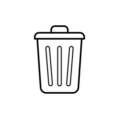 Trash bin outline icon. Dustbin, Trash, delete icon symbol