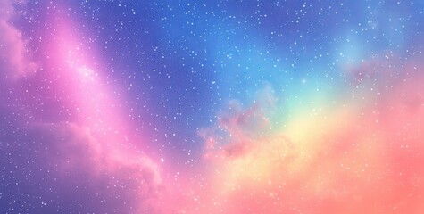 Naklejka premium Pastel Nebula in the Cosmos