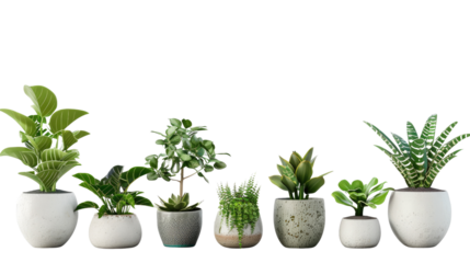 Botanical Collection: A diverse collection of potted plants, featuring various shapes, sizes, and textures, showcasing the beauty and diversity of botanical life.