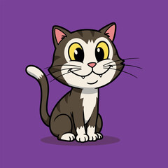 Obraz premium black cat with a big smile