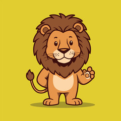 Fototapeta premium lion cartoon character
