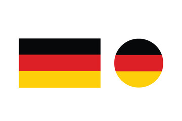 Flag of Germany vector icon set illustration on white background.