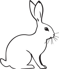 Rabbit. Hand drawn vector illustration