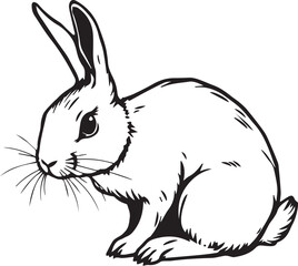 Rabbit. Hand drawn vector illustration