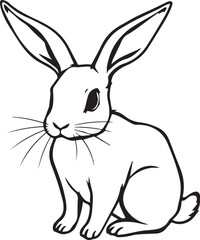Rabbit. Hand drawn vector illustration