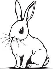 Rabbit. Hand drawn vector illustration