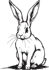 Rabbit. Hand drawn vector illustration