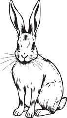 Rabbit. Hand drawn vector illustration
