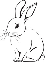 Rabbit. Hand drawn vector illustration