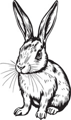 Rabbit. Hand drawn vector illustration