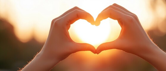 Two hands making a heart shape with their fingers. the hands are positioned in a way that the fingers are overlapping each other.