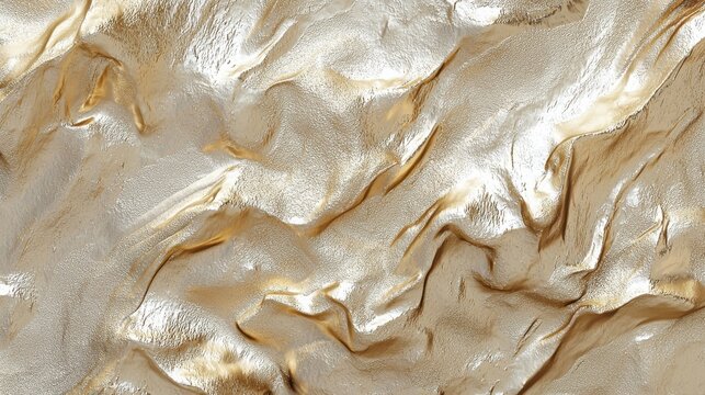 Abstract textured background featu elegant flowing gold and beige tones creating a luxurious and shimme effect ideal for design projects requi opulent aesthetic appeal.