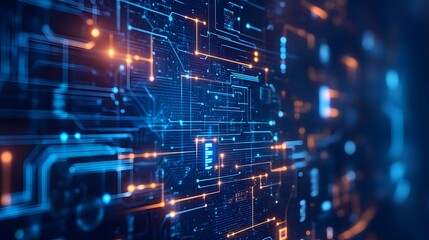 Obraz premium Ai-driven threat detection visuals digital environment technology abstract