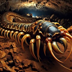 Gigantic centipedes with armored plates and
