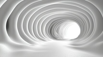 Obraz premium Abstract White Tunnel: A Journey Towards Light